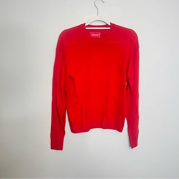 Zadig & Voltaire Emma cut-out-sleeves wool jumper Sweater NWT FLAWED - Picture 10 of 14